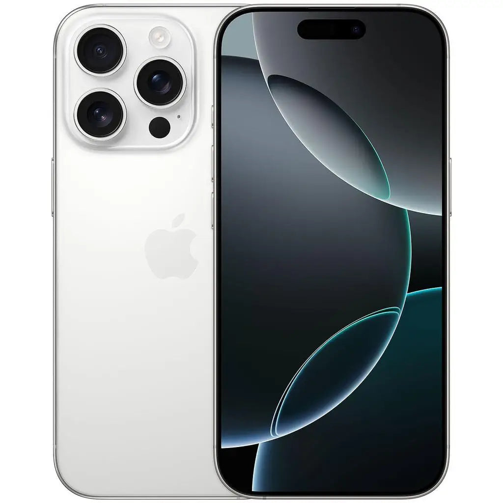 Apple iPhone 16 Pro A3083 GSM‑Unlocked Smartphone,256GB White Titanium Good Condition Refurbished Cell Phone,With Free Charging Cable Genuine Original Apple iPhone