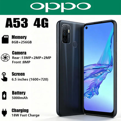 New OPPO A53 Global Version Mobile Phone AI Triple Camera 5000mAh‌ Battery 18W Fast Charge High-performance Dual-SIM Smartphone