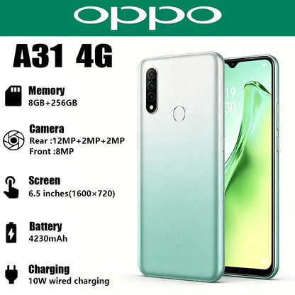 OPPO A31 4G Mobile Phone 6.5-inch Screen 12MP AI Triple Camera 4230mAh Battery 10W Charging Affordable Global Version Smartphone