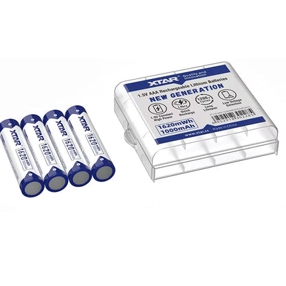 4/8pcs Original XTAR 1.5V AAA 1620mWh 1000mAh 2A Discharge Rechgable Lithium Battery 1200 Times Cycle Life Protected Cell