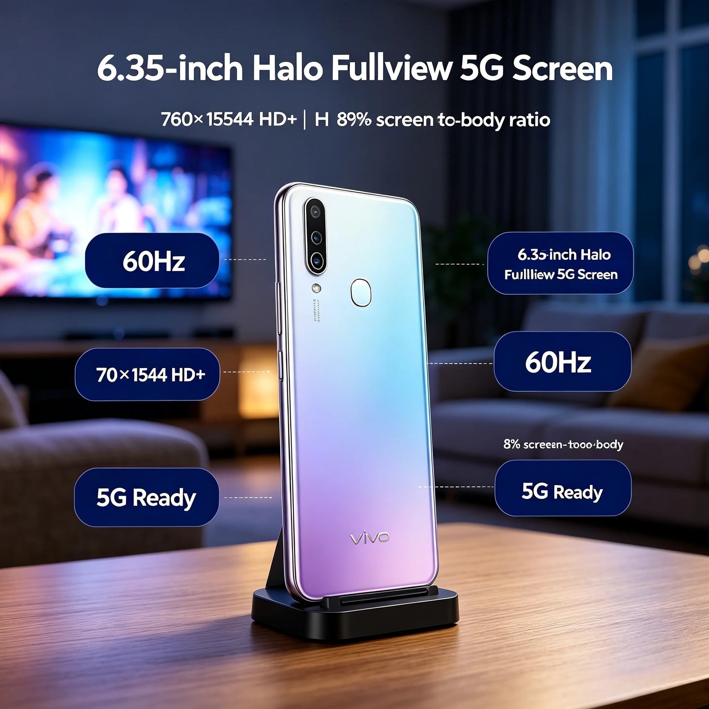 2026 New Authentic product Vivo Y17 Global Version Unlocked Mobile Phone 8GB RAM 256GB ROM Triple Rear Camera 5000mAh Battery