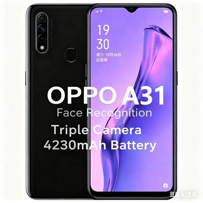 OPPO A8 Cellphone 8GB+256GB AI Face Unlock 6.5" Waterdrop Screen 4230mAh Big Battery 12MP Triple Rear Camera Global Version