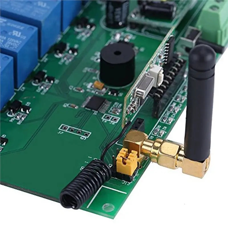 B67C Remote Control Switch 110-240V 6 Channel RF Relay Module Board Momentary Selflocking Interlock 3 Commands 30Ma X 6