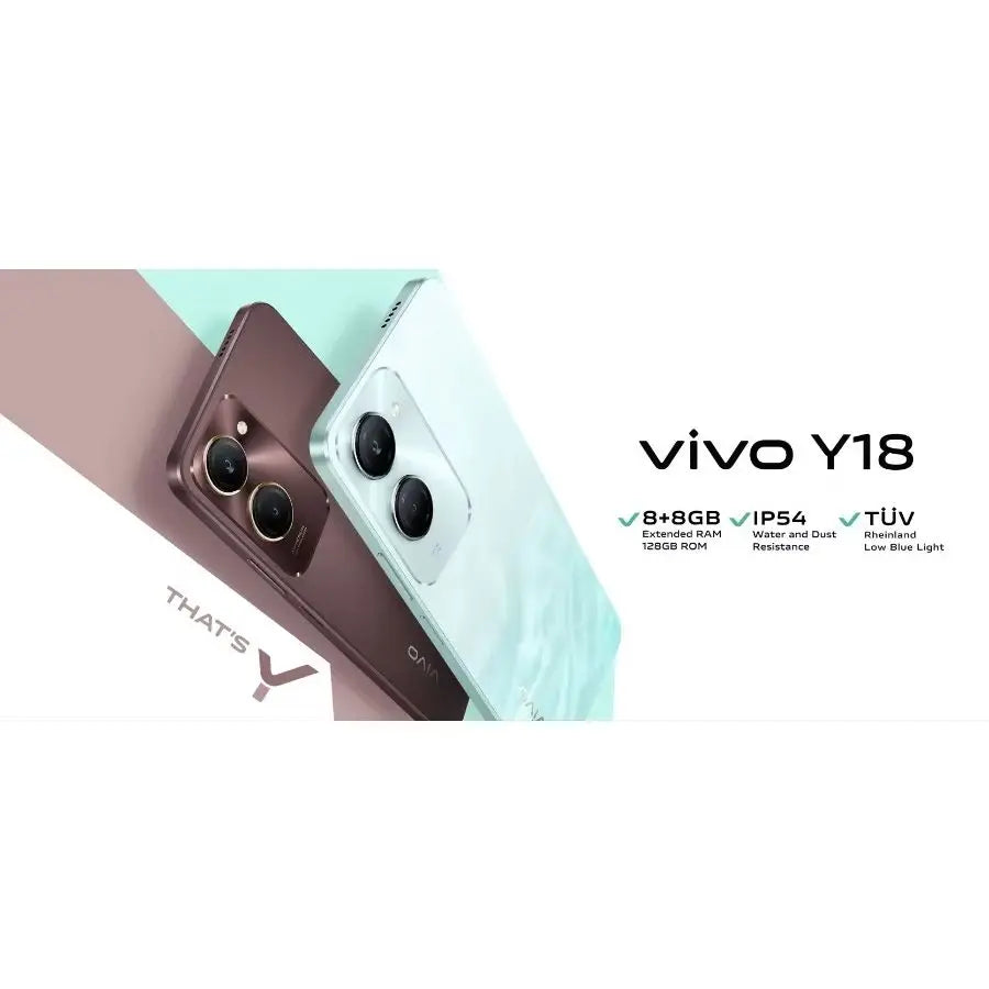 2026 Vivo Y18 Global Edition Smartphone 6.56-Inch 90Hz Display 5000mAh Battery 8GB RAM 256GB Storage 64MP Triple Camera