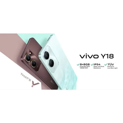 2026 Vivo Y18 Global Edition Smartphone 6.56-Inch 90Hz Display 5000mAh Battery 8GB RAM 256GB Storage 64MP Triple Camera