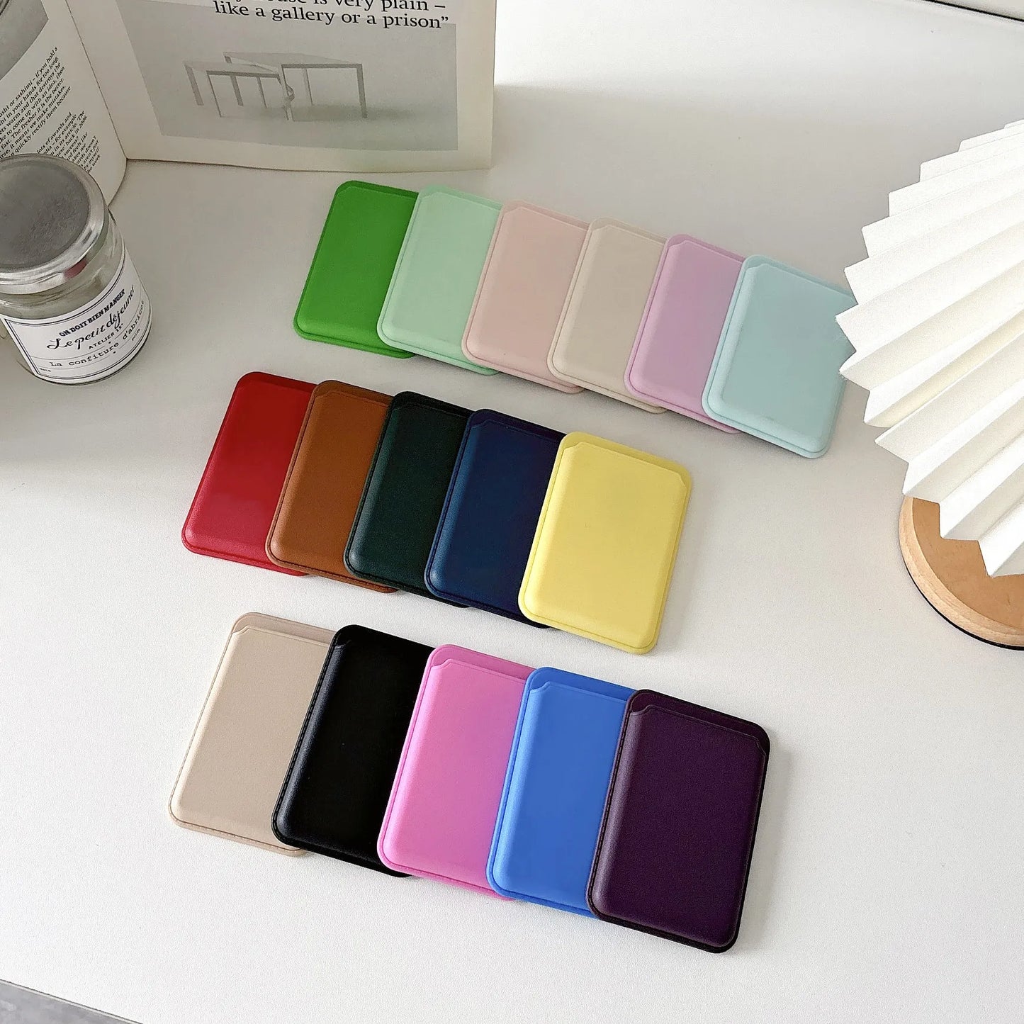 For all iPhone For Magsafe Card phone Back Bag For Magsafe Magnetic Case Suitable Leather Card Wallet Cover Phone Card Holder