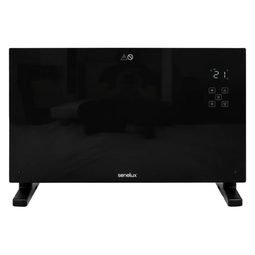Black Glass Panel Heater with Wifi Controls