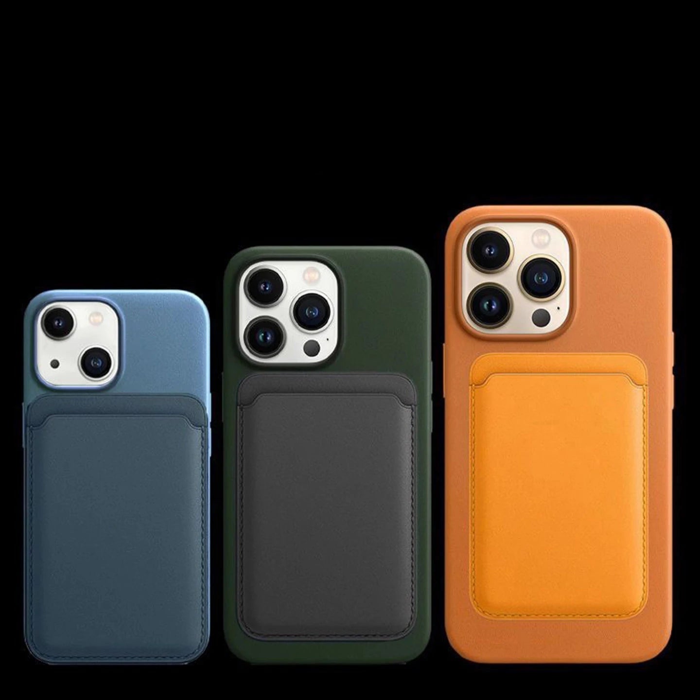 For all iPhone For Magsafe Card phone Back Bag For Magsafe Magnetic Case Suitable Leather Card Wallet Cover Phone Card Holder