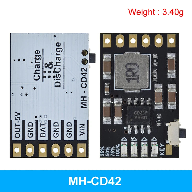 TZT TP5100 charging management power supply module TP5000 1A 2A compatible with 4.2V 8.4V single and double lithium batteries