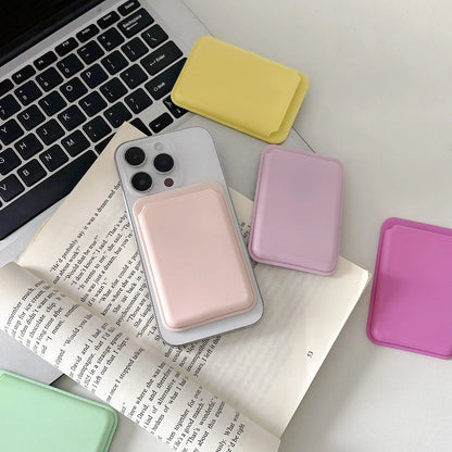 For all iPhone For Magsafe Card phone Back Bag For Magsafe Magnetic Case Suitable Leather Card Wallet Cover Phone Card Holder
