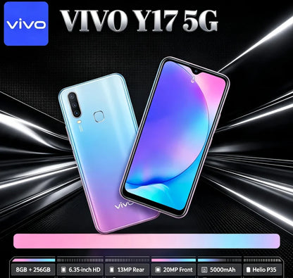 2026 New Official Vivo phones VIVO Y17 Global Version 8GB RAM 256GB ROM Unlocked Mobile Phone Triple Rear Camera 5000mAh Battery